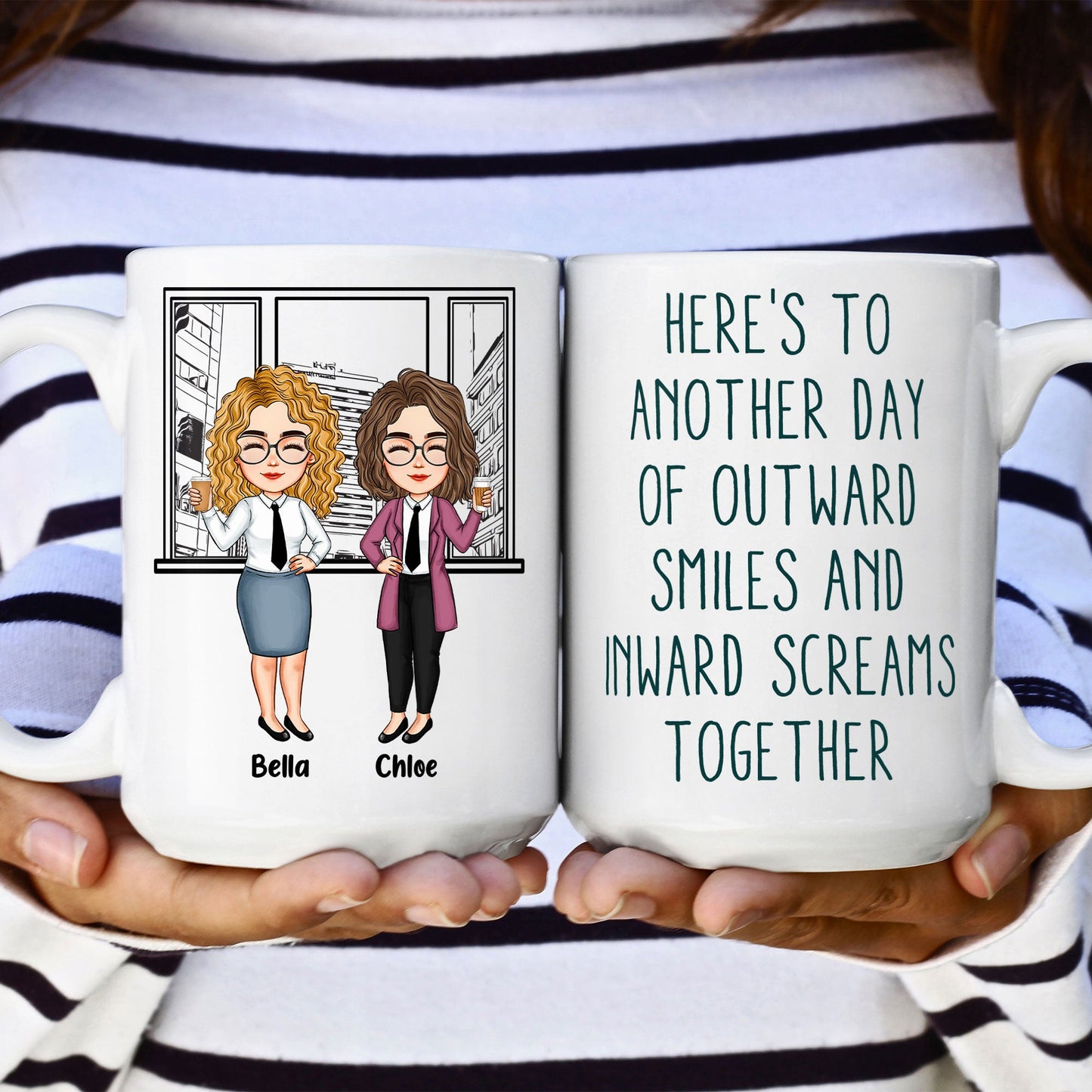 Outward Smiles And Inward Screams - Personalized Mug