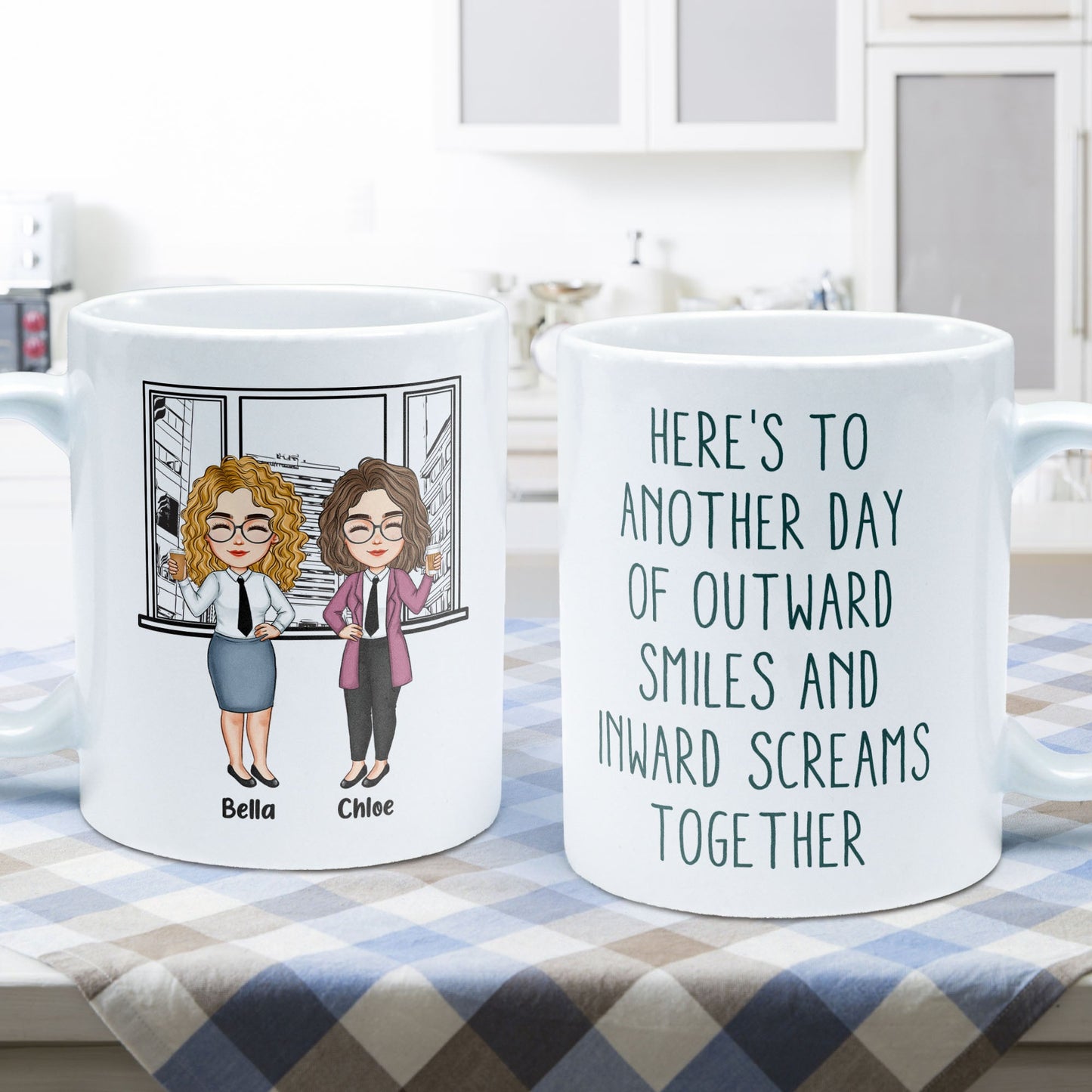 Outward Smiles And Inward Screams - Personalized Mug