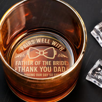 Pairs Well With Father Of The Bride Groom - Personalized Engraved Whiskey Glass