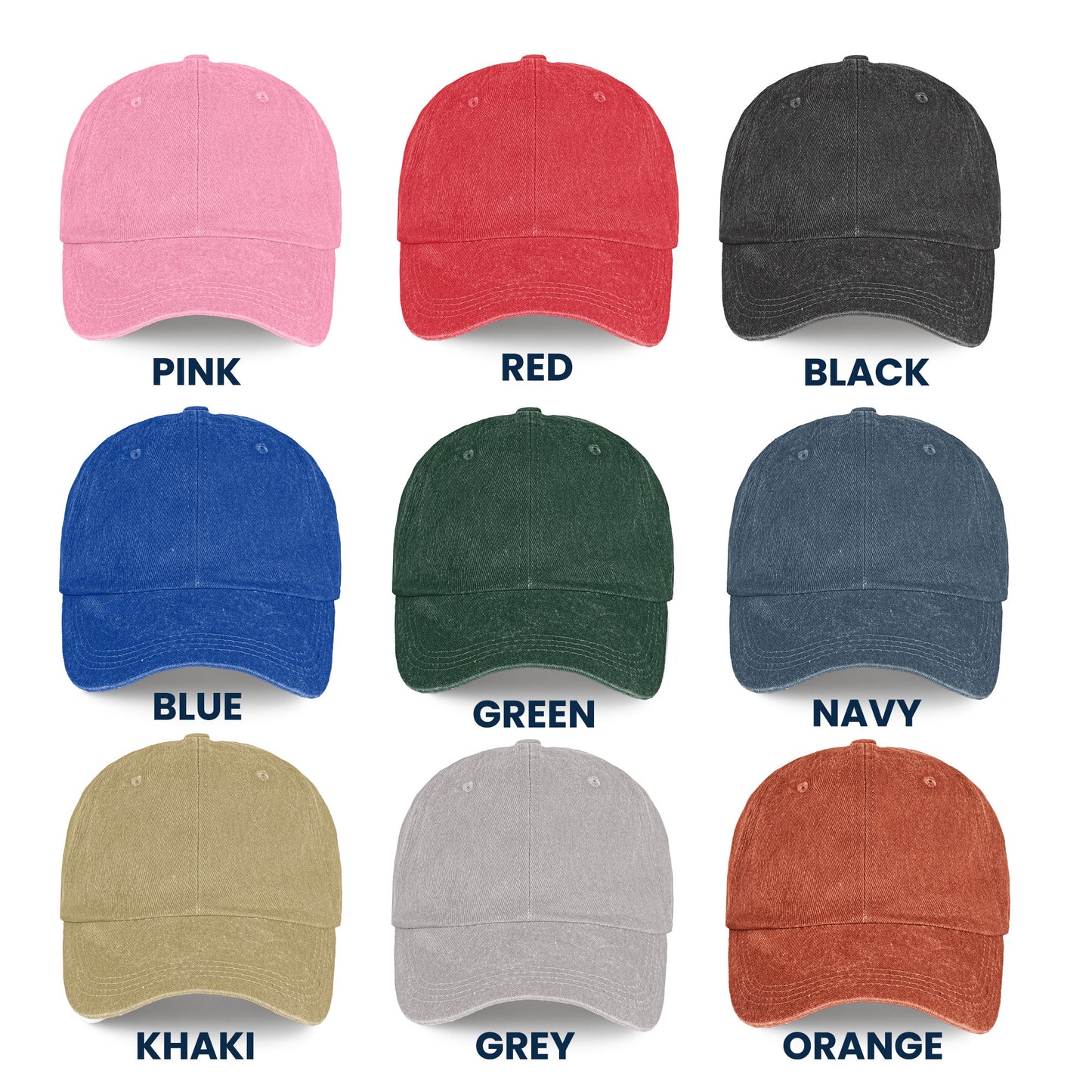 Papa Bear And His Cubs - Personalized Distressed Denim Cap