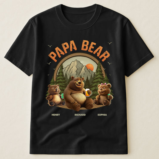 Papa Bear - New Style - Personalized Shirt