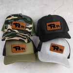Papa Bear - Personalized Leather Patch Hat
