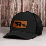 Papa Bear - Personalized Leather Patch Hat