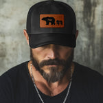 Papa Bear - Personalized Leather Patch Hat