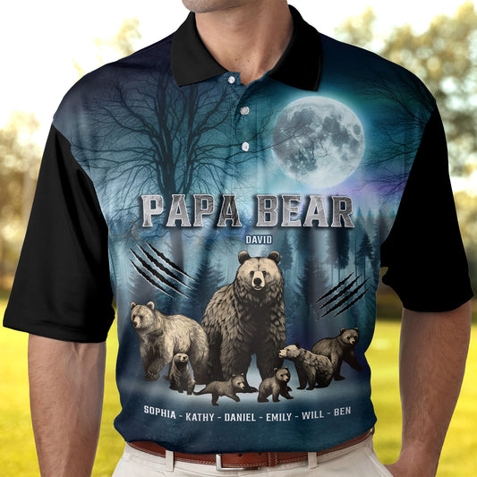 Papa Bear - Personalized Polo Shirt