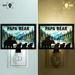 Papa Bear - Personalized Wood And Acrylic Night Light