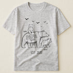 Papa Bear Sketch Art Custom Father’s Day Gift For Dad, Husband, Grandpa - Personalized Shirt