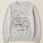 Papa Bear Sketch Art Custom Father’s Day Gift For Dad, Husband, Grandpa - Personalized Shirt