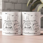 Papa Bear Sketch Art Father’s Day Gift For Dad, Husband, Grandpa - Personalized Mug