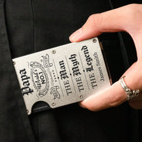 Papa No1 The Man The Myth The Legend - Personalized Metal Wallet