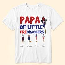 Papa Of Little Firecrackers - Personalized Shirt