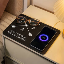 Papa We Love You - Personalized Leather Charging Mat