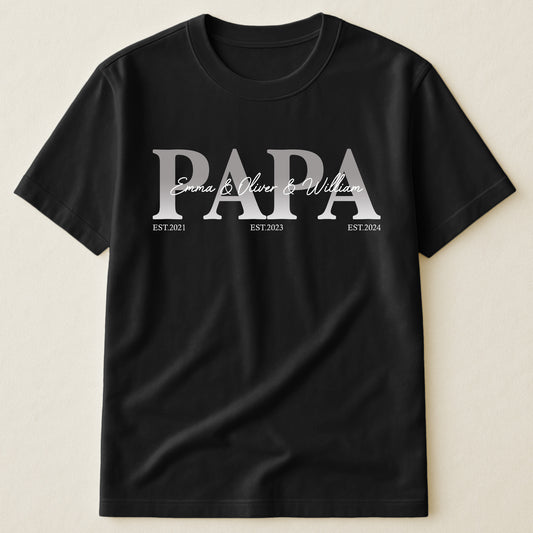 Papa,-Daddy,-Dad-Father'S-Day-Gift-With-Kids'-Names-Personalized-Shirt-1