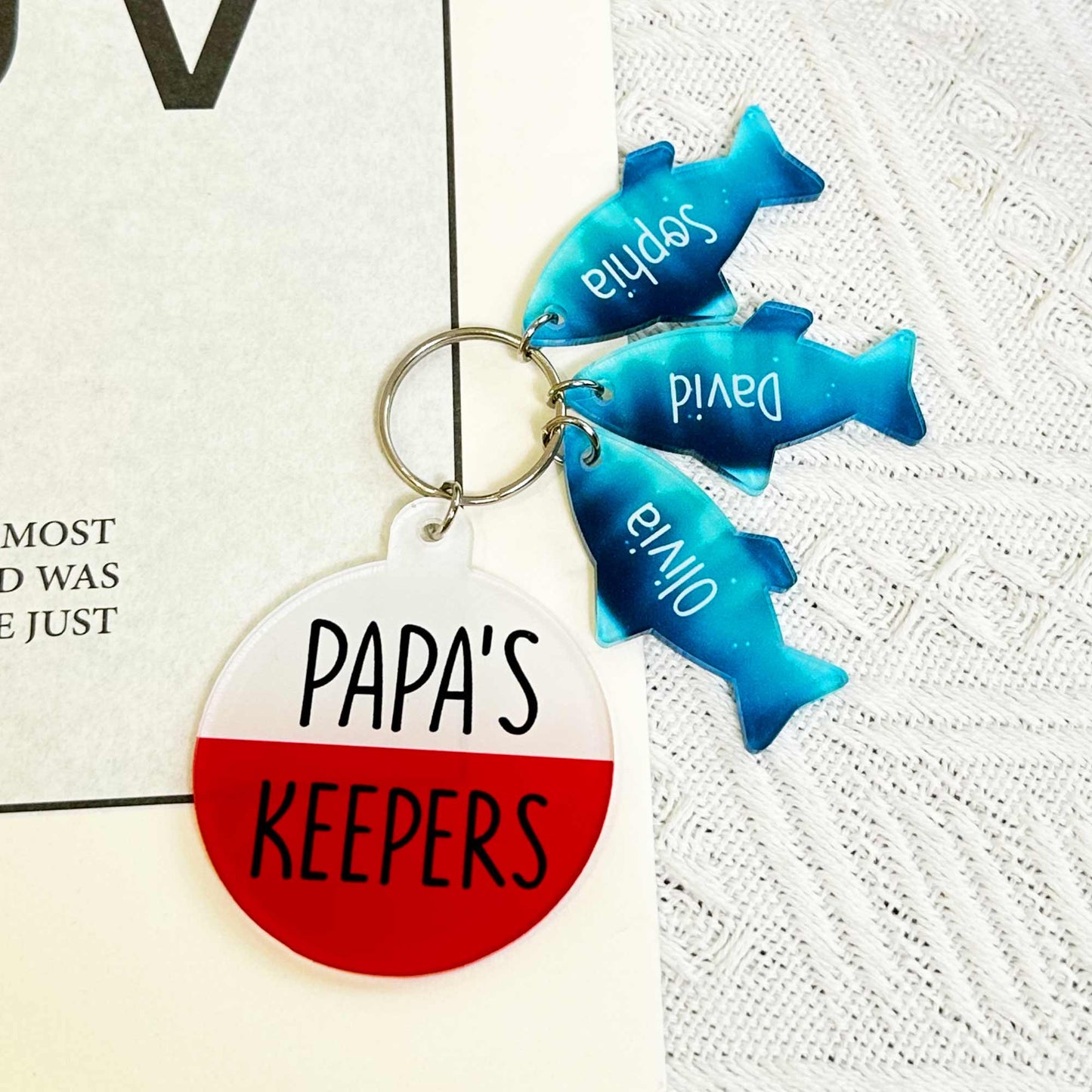 Papa's Keepers - Personalized Acrylic Keychain