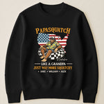Papasquatch Just Way More Squatchy 4th Of July Funny Gift For Dad - Personalized Shirt