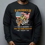 Papasquatch Just Way More Squatchy 4th Of July Funny Gift For Dad - Personalized Shirt