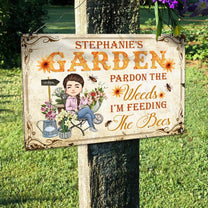 Pardon The Weeds - Personalized Metal Sign