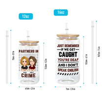Partner In Crime - Personalized Clear Glass Cup