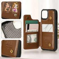 Partners In Crime Just Remember If We Get Caught - Personalized Leather Flip Wallet Phone Case