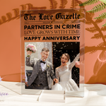 Partners In Crime Love Grows With Time - Personalized Acrylic Photo Plaque
