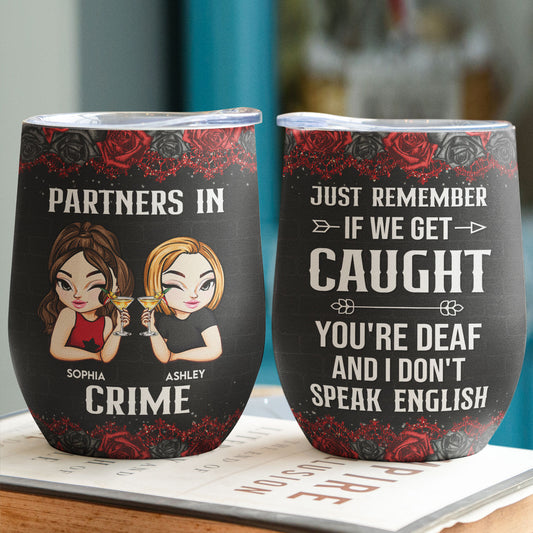 Partners In Crime - New Style - Personalized Wine Tumbler