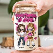 Partners In Crime - Personalized Clear Glass Cup