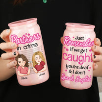 Partners In Crime - Personalized Shimmer Glass Can