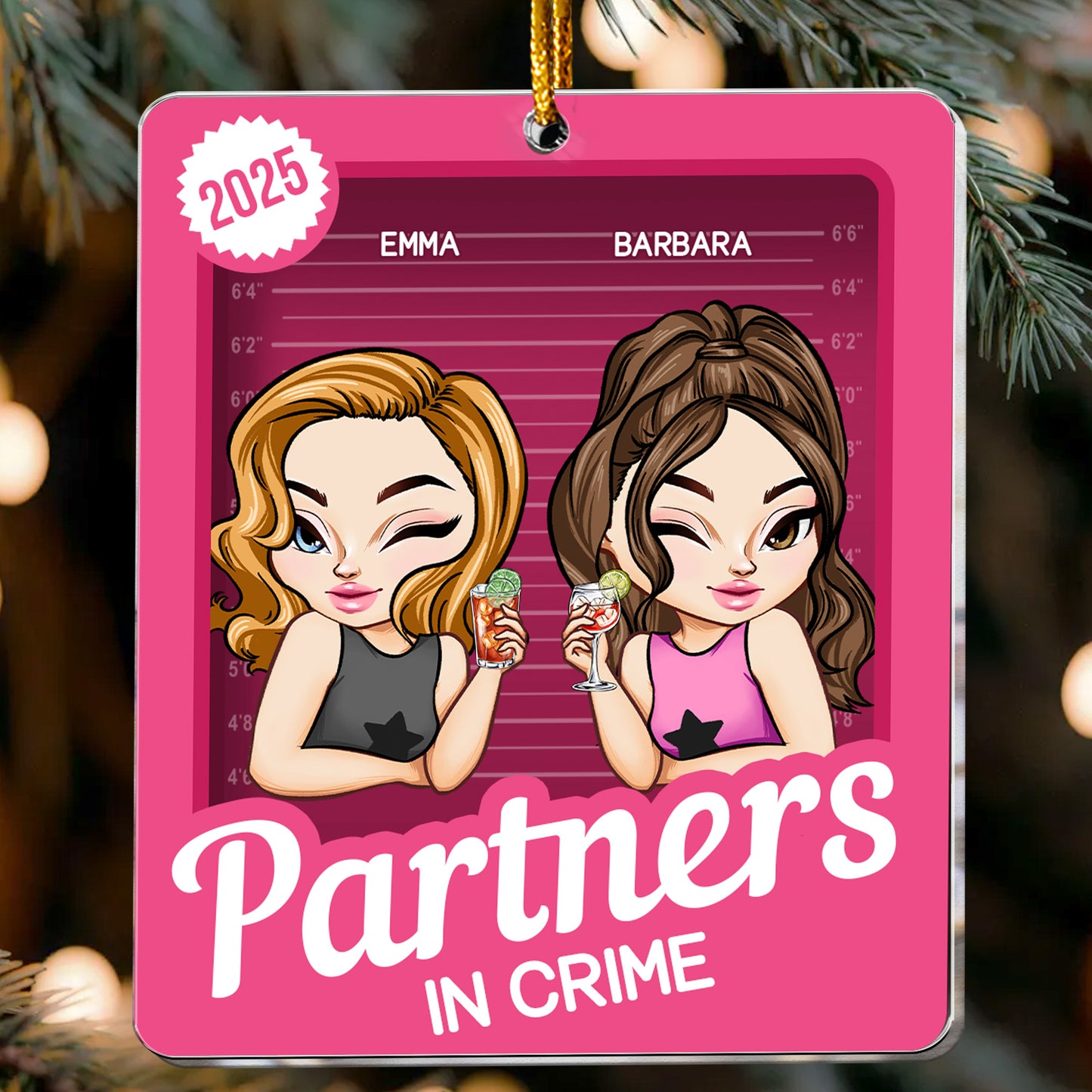 Partners In Crime Toy Box - Christmas Gift For Friend - Personalized Acrylic Ornament