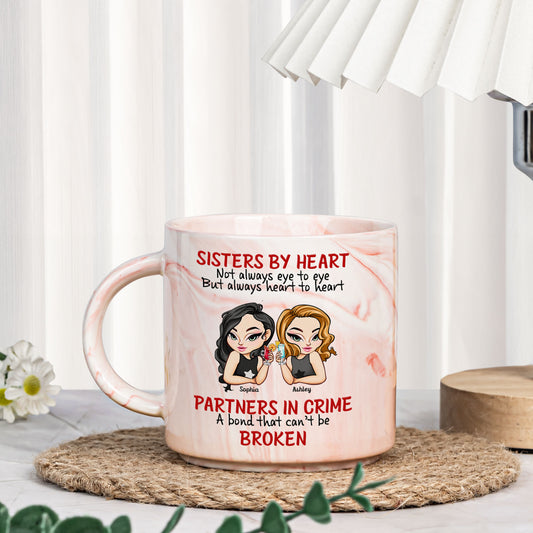 Partners In Crime, A Bond That Can’t Be Broken - Personalized Marble Mug