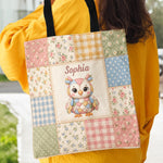 Patch-Work-Style-Animals-Gift-For-Kids-Personalized-Tote-Bag-3