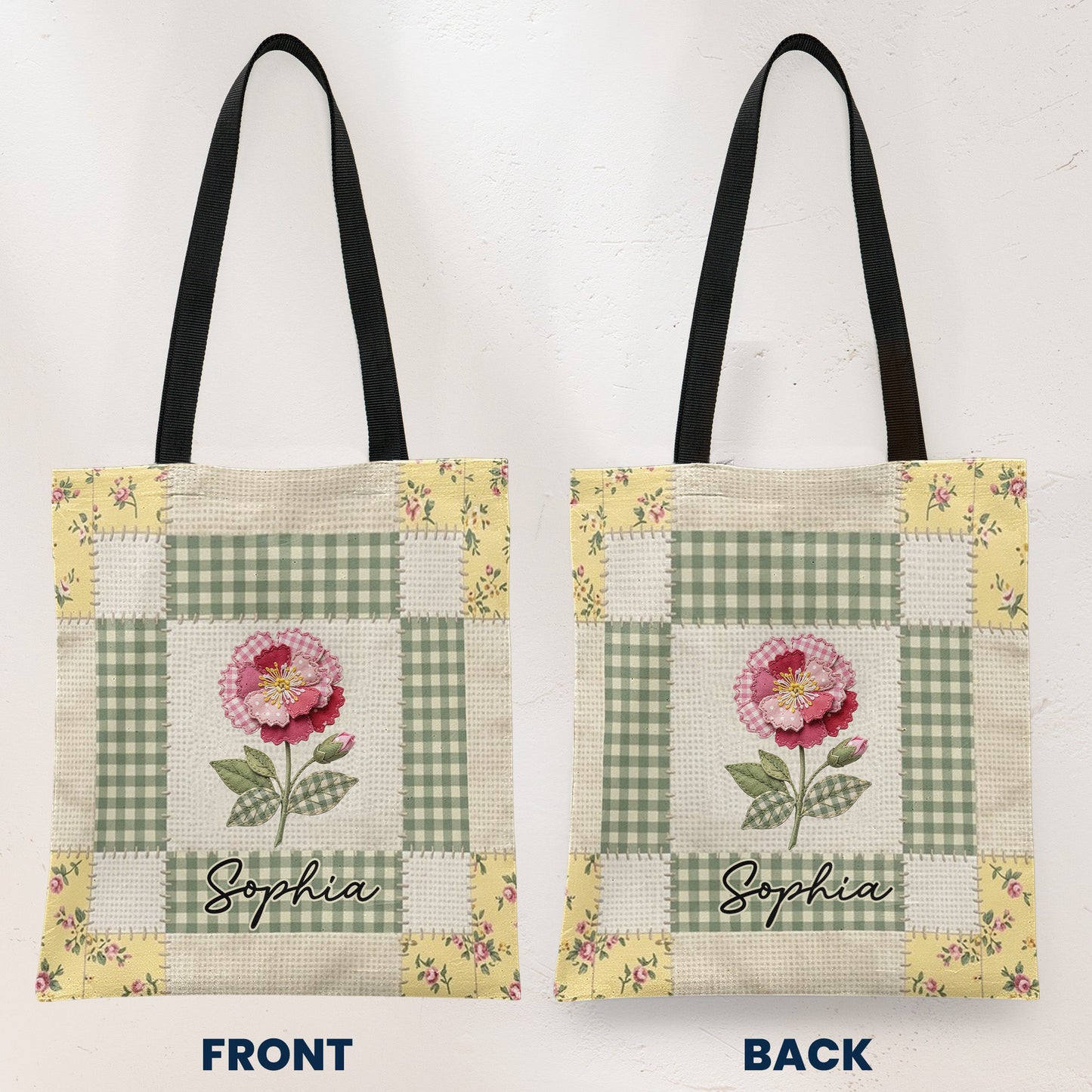 Patchwork_Birth_Flower_Self_Gift_Personalized_Tote_Bag_2
