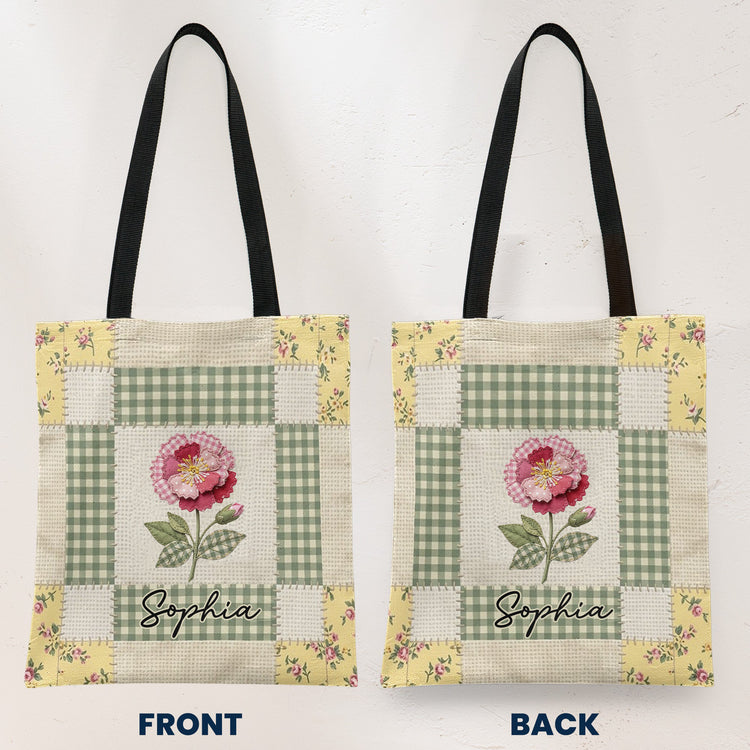 Patchwork_Birth_Flower_Self_Gift_Personalized_Tote_Bag_2