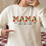 Patchwork-Print-Christmas-Theme-Mama-Nana-Auntie-Title-Personalized-Shirt-3