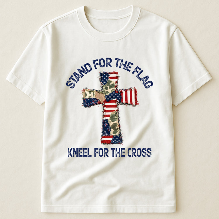 Patchwork-Style-USA-Flag-And-Cross-Print-Shirt-1