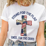 Patchwork-Style-USA-Flag-And-Cross-Print-Shirt-2