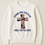 Patchwork-Style-USA-Flag-And-Cross-Print-Shirt-4