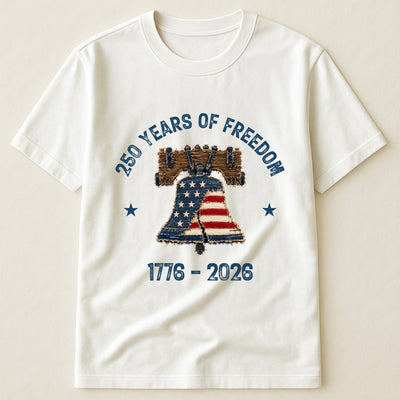Patchwork Style USA Liberty Bell Print - Shirt