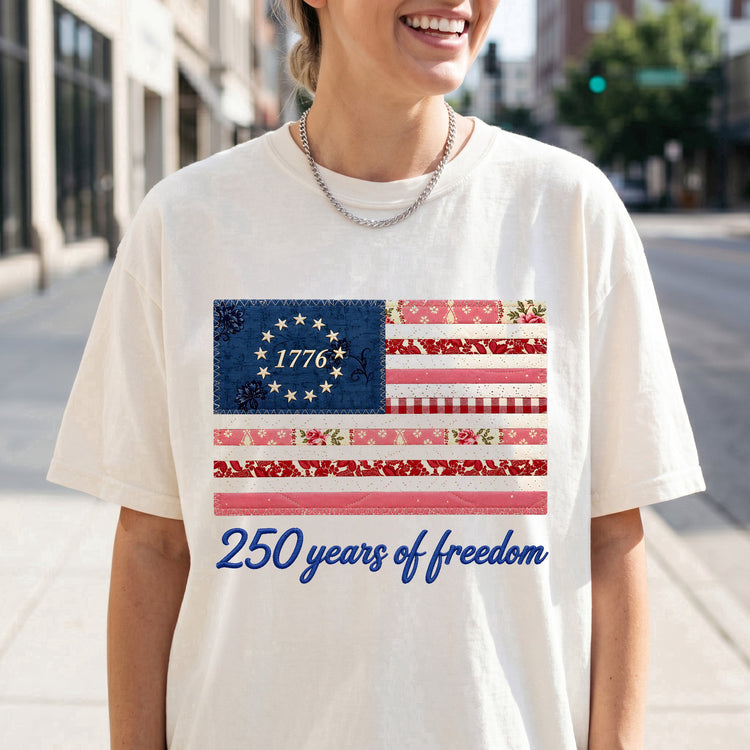 Patchwork_Style_Usa_Flag_Flower_Print_Shirt_2