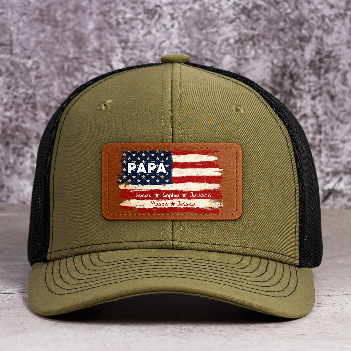Patriotic-American-Flag-Gift-For-Him-Grandpa-Dad-Personalized-Cap-1