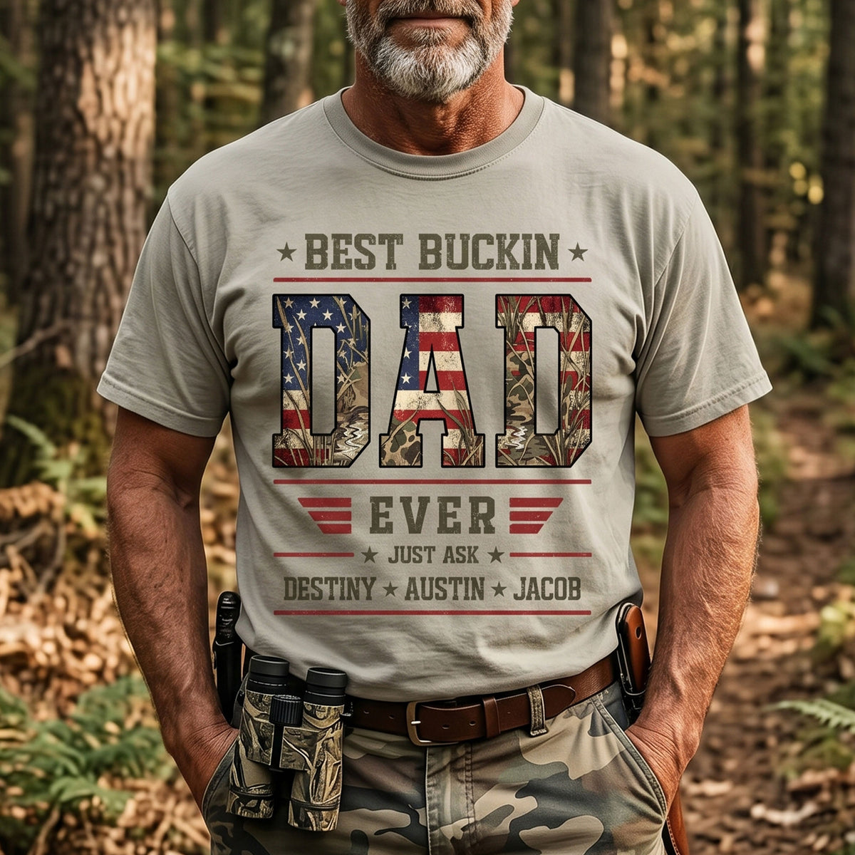 Patriotic-Hunting-Dad-Best-Buckin-Dad-Ever-Personalized-Shirt-4