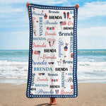 Patriotic-Repeating-Names-Gift-For-Self,-Friend,-Family-Personalized-Beach-Towel-2