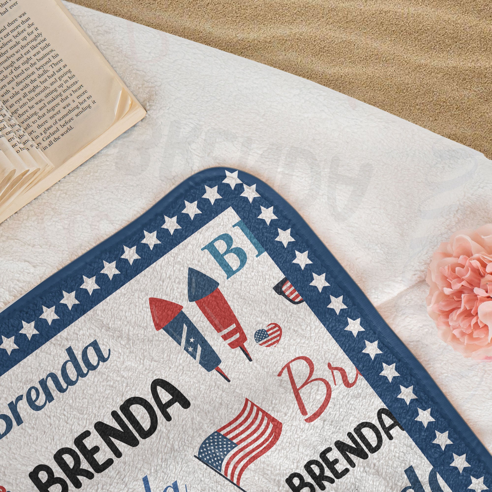 Patriotic-Repeating-Names-Gift-For-Self,-Friend,-Family-Personalized-Beach-Towel-4