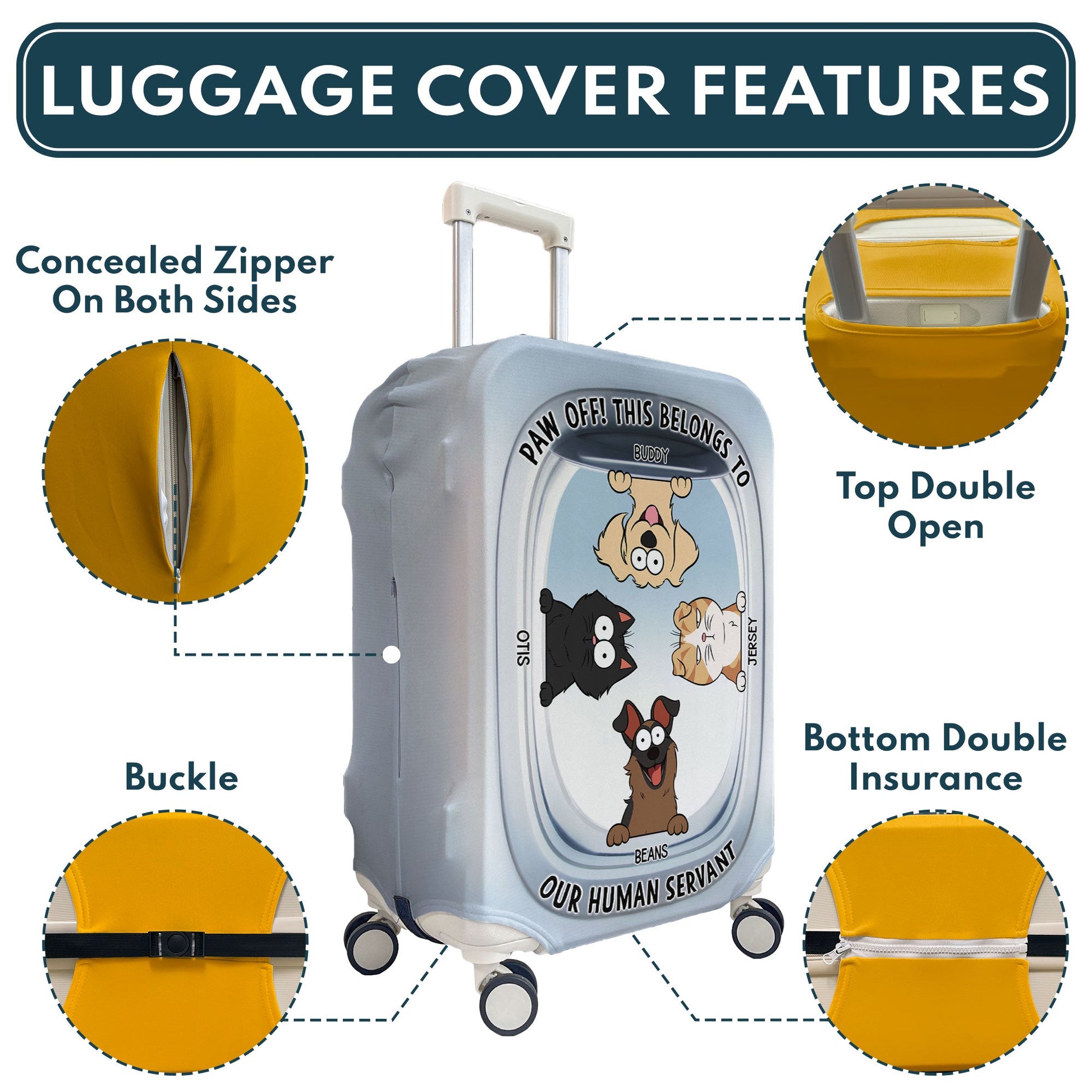 Paw Off The Luggage! - Personalized Luggage Cover