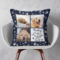 Paw Prints Forever In Our Hearts - Personalized Photo Pillow (Insert Included)