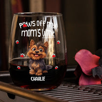 Paws Off My Mom's Wine - Personalized Wine Glass  Macorner