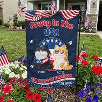 Pawty In The USA 250 Years Of Freedom - Personalized Flag