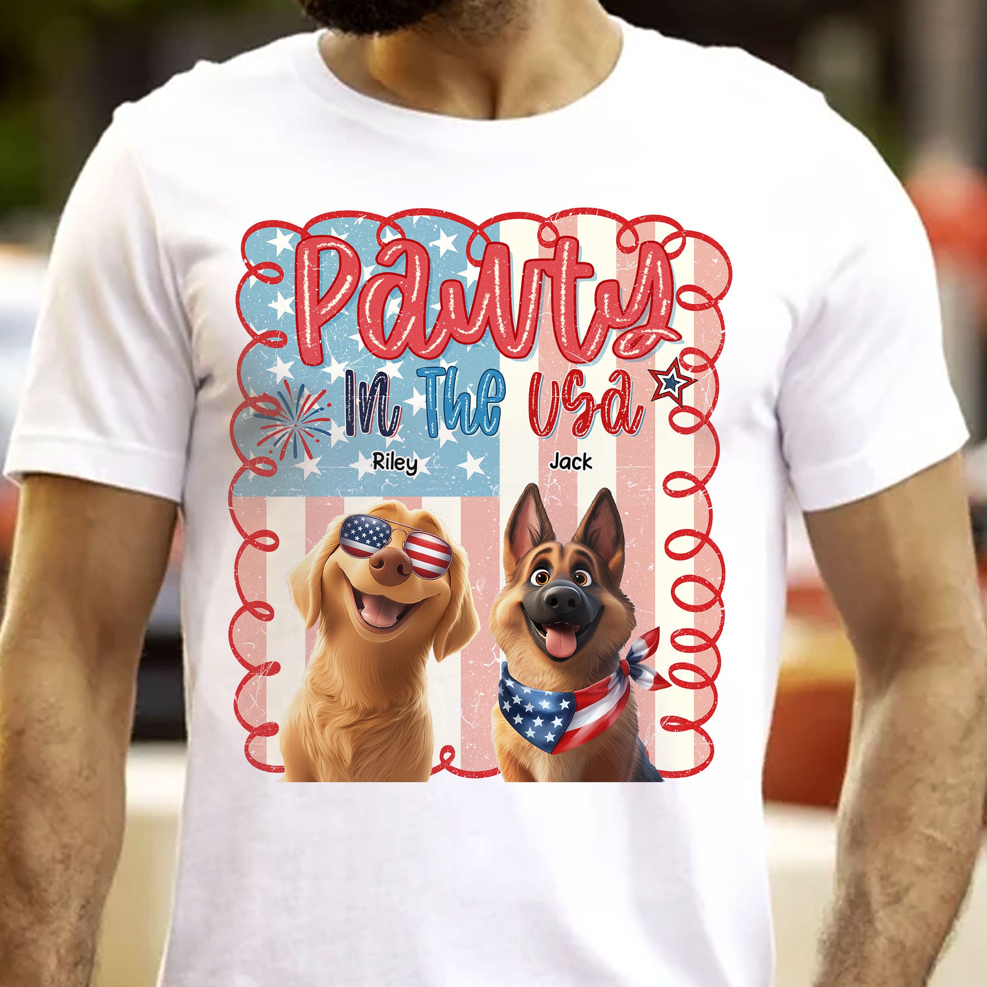 Pawty In The Usa - Personalized Shirt