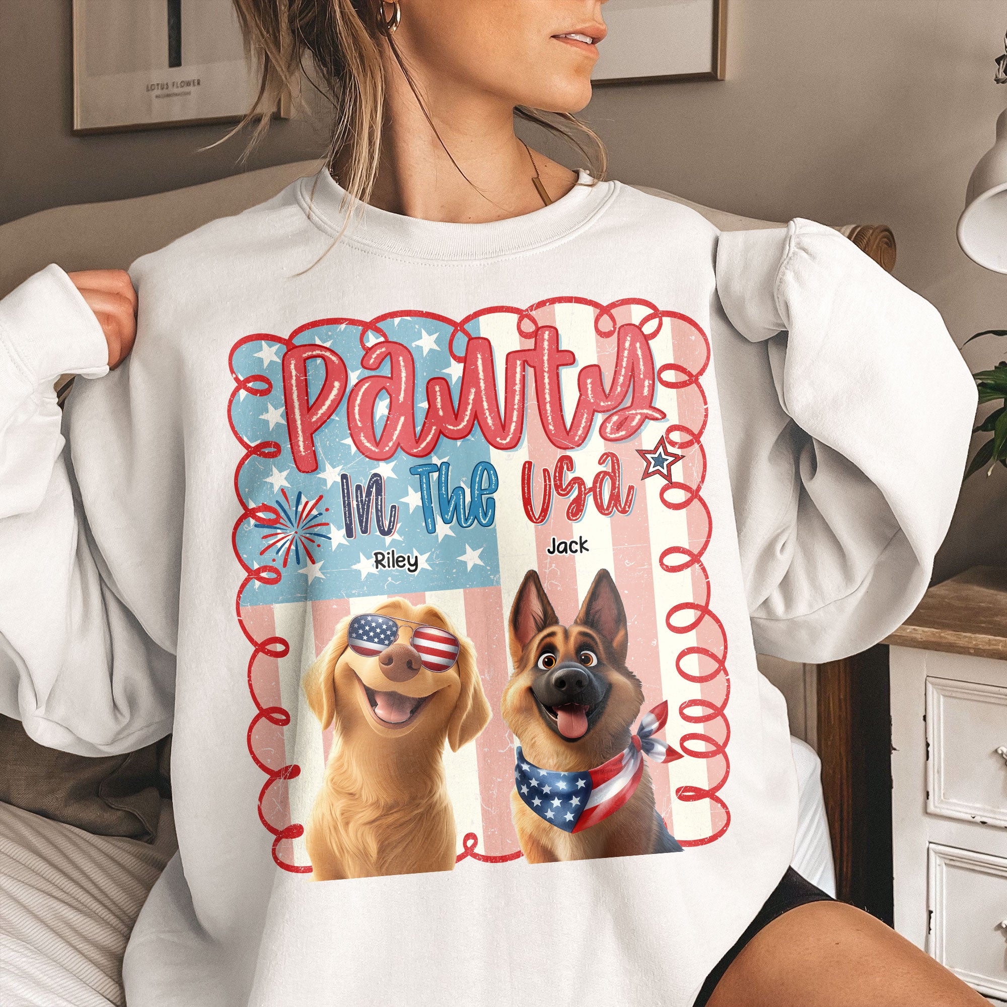 Pawty In The Usa - Personalized Shirt