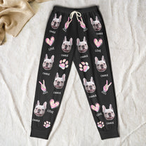 Peace, Love, Dogs - Personalized Photo Sweatpants