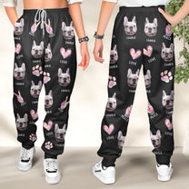 Peace, Love, Dogs - Personalized Photo Sweatpants